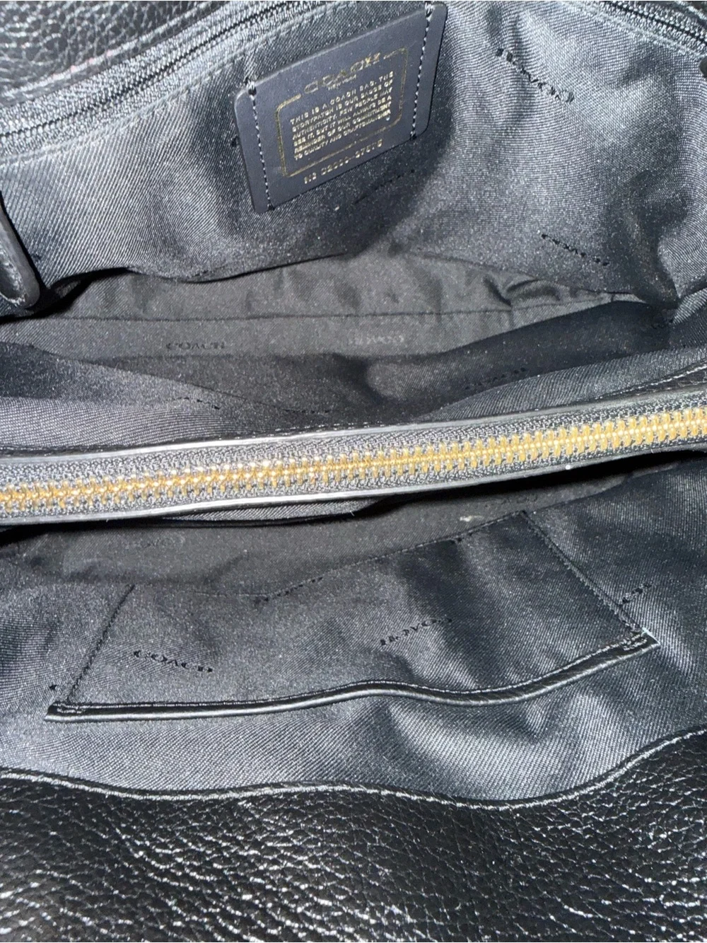 Coach Black Leather Mercer Satchel with Gold-Tone Details